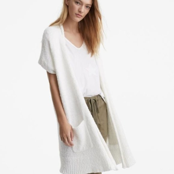 Lou & Grey Sweaters - NWOT! OFF White Lou & Grey LONG Open CARDIGAN